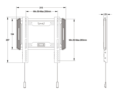 MULTIBRACKETS Universal Wallmount Fixed — pilt 8