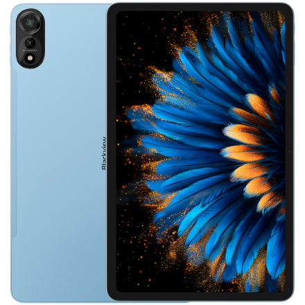 Blackview MEGA 2 SET LTE 12-inch FHD+IPS 1200x2000 60Hz 12GB+256GB Unisoc T615 Octa-core 1.6GHz Cam Front 8MP Rear 16MP 9000mAh+Charging 18W Fast / Cable Film Case Stylus Mouse Keyboard EN Netflix HD Android 15 Ice Blue