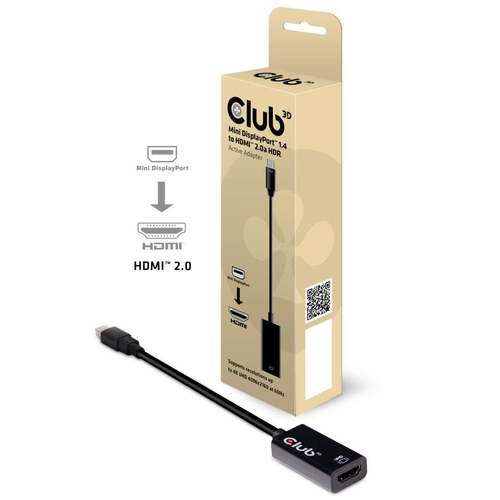I/O ADAPTER MINI DP TO HDMI/ACTIVE M/F CAC-1180 CLUB3D — pilt 2