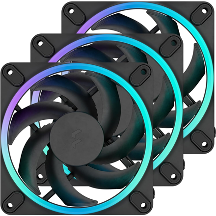 FRACTAL DESIGN Momentum 12 RGB 3-pack Bl