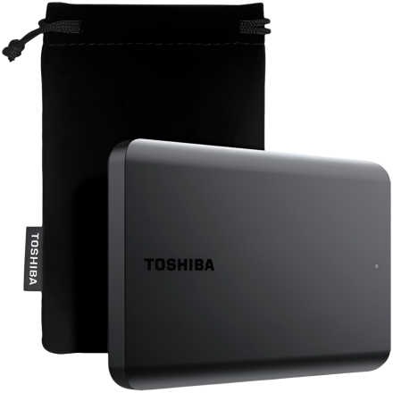 Toshiba External Hard Drive Canvio Basics Excl (2.5 " 1TB, USB3.2 Gen 1, Black)