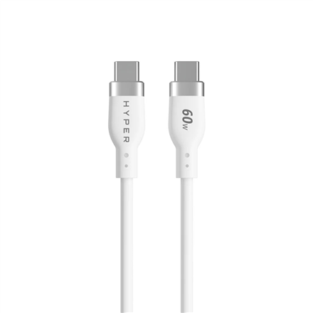 Hyper HyperJuice USB-C Silicone Charging Cable, 1.5 m, White HJ4011WHGL