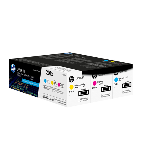 HP 201X LaserJet Toner Cartridges CMY 3p — pilt 4