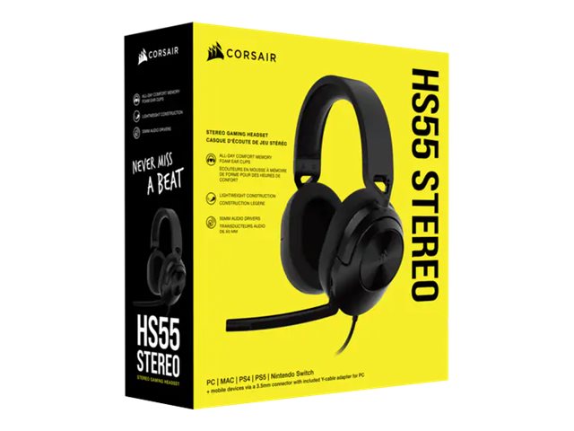 CORSAIR HS55 Stereo Headset Carbon EU — pilt 7
