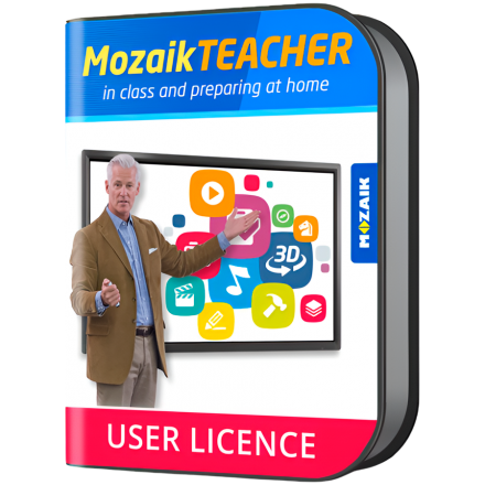 Mozaik TEACHER software license. For all platform, for one teacher. 1 Year
