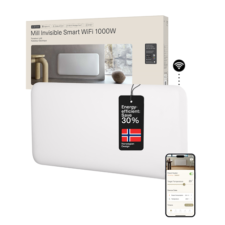 Mill Mill Invisible Smart WiFi Heater PA1000WIFI4
