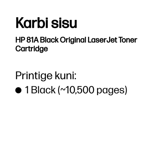 HP 81A Black Toner LJ Enterprise MFP M63 — pilt 3
