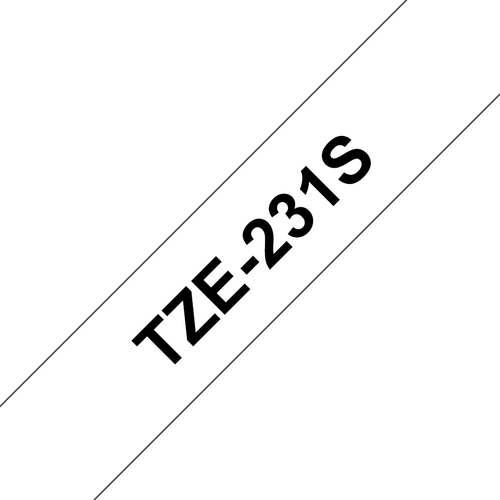 BROTHER TZE231S2 black/white 12mm 4m