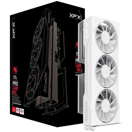 XFX AMD Radeon RX-9060XT OC White Triple fan Gaming  16GB GDDR6 128bit, 2780MHz / 20 Gbps, 2x DP, 1x HDMI, 3 fan, 2 slot