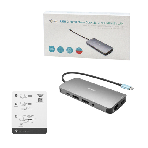 I-TEC USB-C Metal Nano Dock 3xDisplay+PD — pilt 4