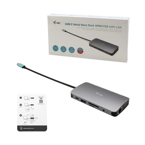 I-TEC USB-C Metal Nano Dock HDMI/VGA+PD — pilt 5
