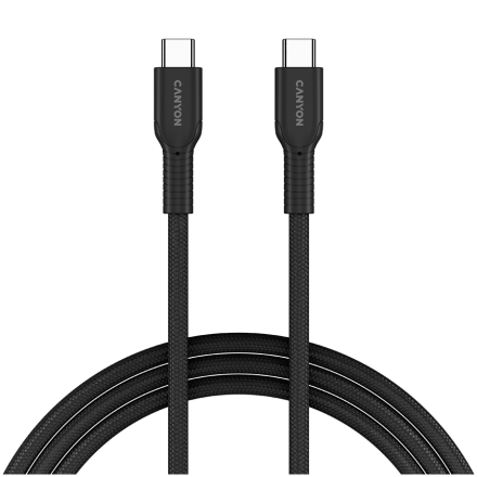 CANYON cable OnWire 60CL C-C 60W COLOR Braided 1m Black