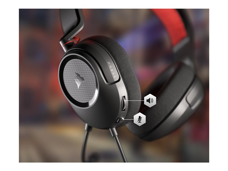 CORSAIR HS35 v2 MP Gaming Headset Red — pilt 2