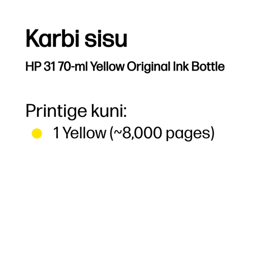 HP 31 Yellow Original Ink Bottle — pilt 2
