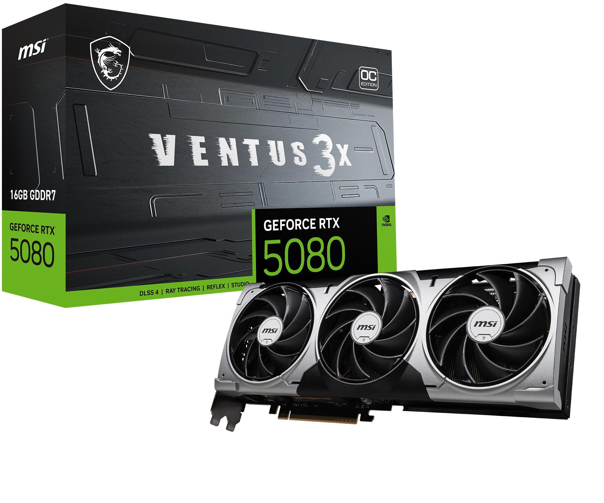 MSI GeForce RTX 5080 16G VENTUS 3X OC BK