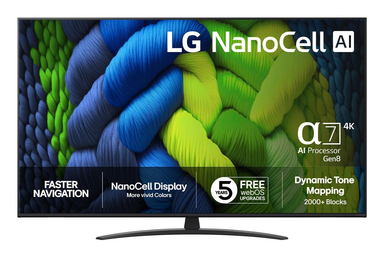 LG 65" NanoCell AI NANO82 4K Smart TV 65NANO82A6B