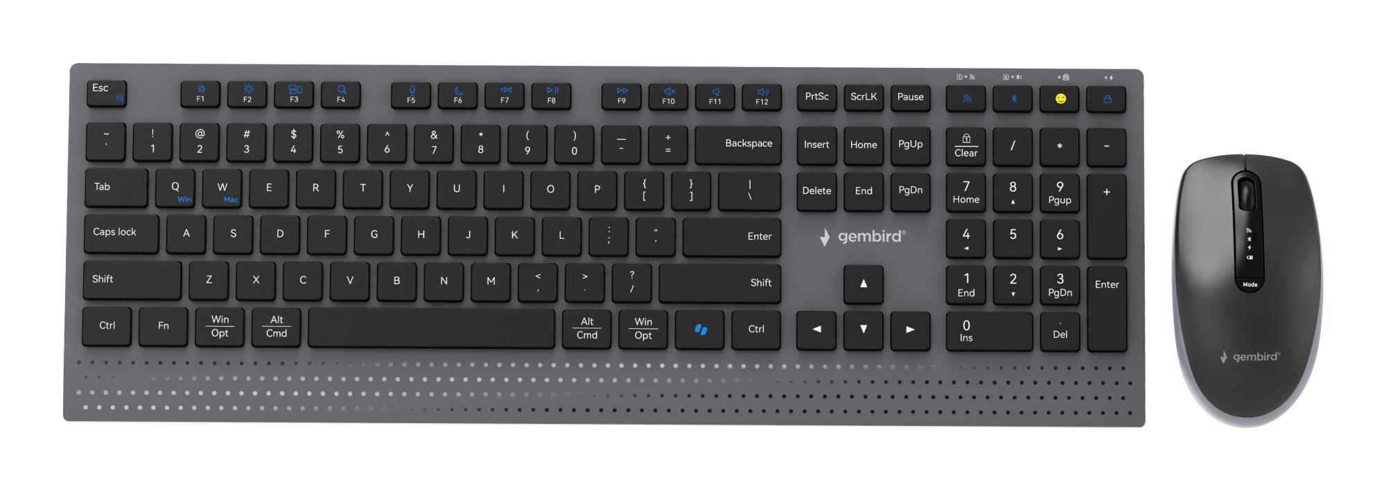 GEMBIRD Dual-mode slim wireless desktop