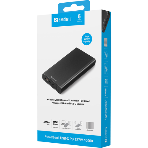 SANDBERG Powerbank USB-C PD 100W 38400 — pilt 3