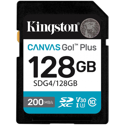 KINGSTON 128GB SDXC Canvas Go Plus Gen4