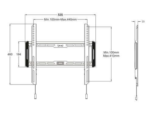 MB Universal Wallmount Fixed Medium — pilt 8