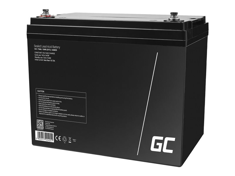 GREEN CELL Battery AGM 12V 75 Ah — pilt 5