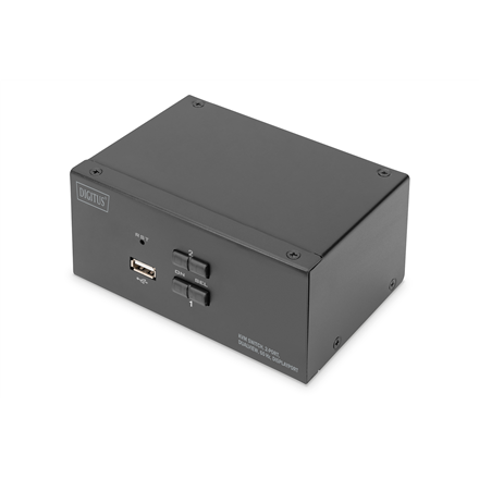 Digitus KVM Switch, 2-Port, Dual Display, 4K, DisplayPort DS-12862