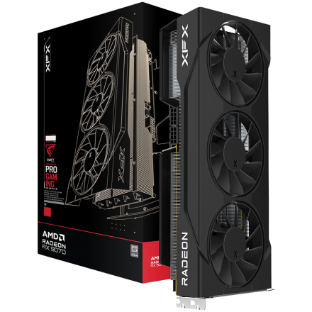 XFX Swift AMD Radeon RX 9070 GRE Triple 90mm Fan Gaming, 12GB GDDR6 192bit, 2790MHz / 18Gbps, HDMI 3xDP, AMD RDNA 4, 3 fan, 2 slot, WHITE