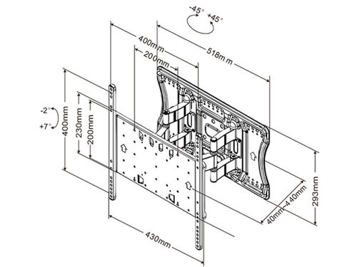 MB VESA Super Slim Tilt & Turn Plus HD 4 — pilt 9