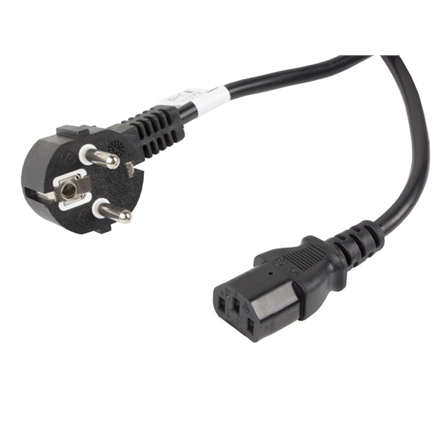 Lanberg CEE 7/7 to IEC 320 C13 Power Cord CA-C13C-11CC-0100-BK