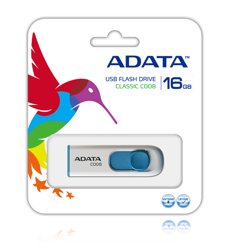 ADATA 16GB USB Stick C008 Slider USB 2.0 — pilt 2