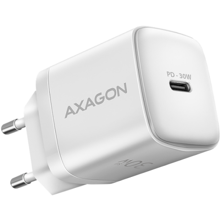 MOBILE CHARGER WALL USB-C 30W/1PORT WHITE ACU-PD30W AXAGON
