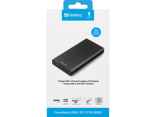 SANDBERG Powerbank USB-C PD 100W 38400 — pilt 2