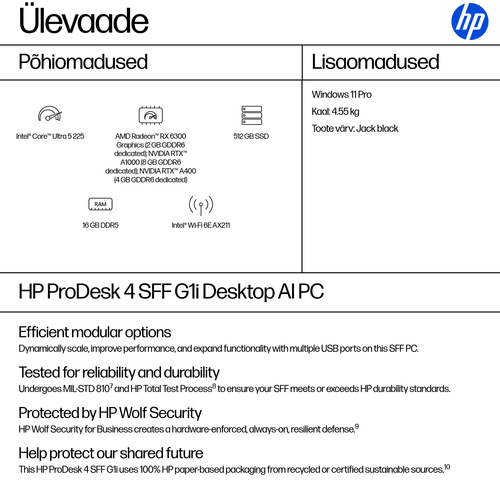 HP PD 4 SFF G1i U5 225 16/512 (ML) — pilt 3