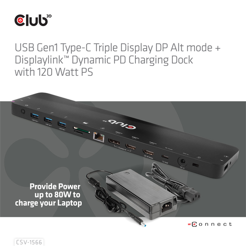 CLUB 3D CLUB 3D USB C GEN 2 DOCK — pilt 7