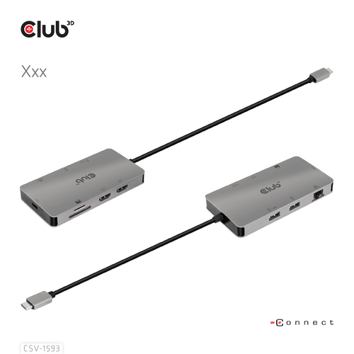 CLUB 3D USB 3.2 GEN1 TYPE-C 8 IN 1 HUB — pilt 5