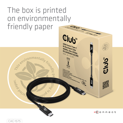 CABLE USB-C TO USB-C 2M/M/M CAC-1575 CLUB3D — pilt 11