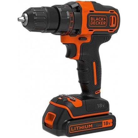 BLACK & DECKER 18V , 2x1.5 Ah Cordless drill driver | BDCDD186KB-QW