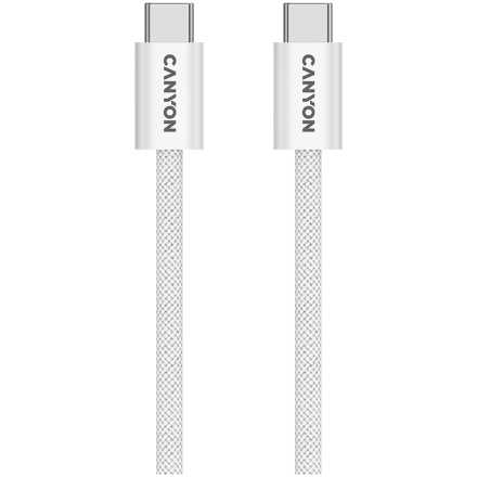 USB2.0 CM to CM Magnetic cable, 60W, 5V/9V/12V/15V/20V/3A Max, Data + Power, up to 480Mbps, POWER 22AWG*1C+SIGNAL 29AWG*2C+CC 30AWG*1C, TPE&NdFeB material, 1m length, CE, white