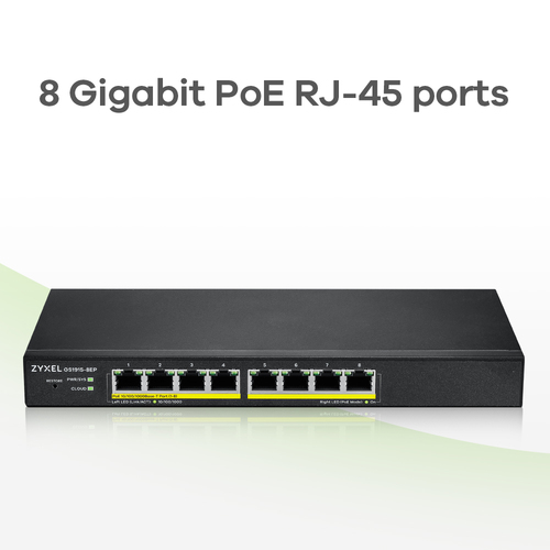 ZYXEL GS1915-8EP 8-port GbE Smart Switch — pilt 6
