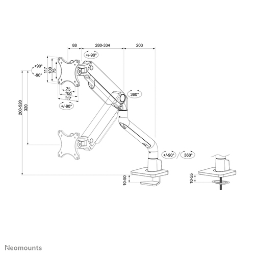 NEOMOUNTS Select Desk Mount Single Disp — pilt 20