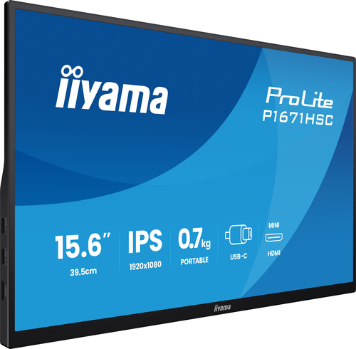 IIYAMA P1671HSC-B1 Portable 15.6inch IPS — pilt 3