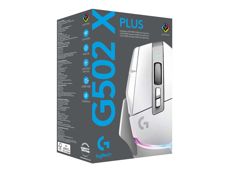 LOGI G G502 X PLUS Mouse optical — pilt 5