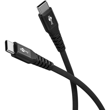 Goobay USB-C Supersoft Textile Cable with Metal Plugs 73954