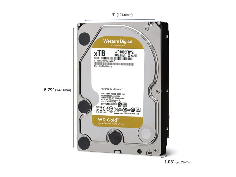 WD Gold 6TB SATA 6Gb/s 3.5inch HDD — pilt 3