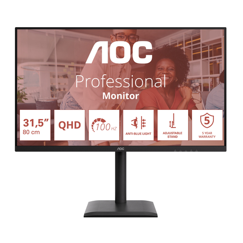 AOC 31.5inch 2560x1440 100Hz IPS Flat — pilt 2