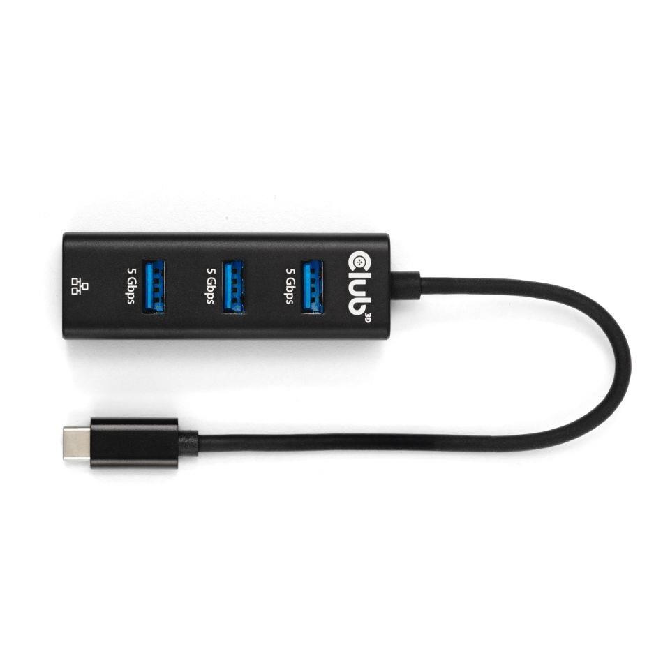 CLUB 3D USB Type-C 3.2 Gen1 to 3Prts Hub