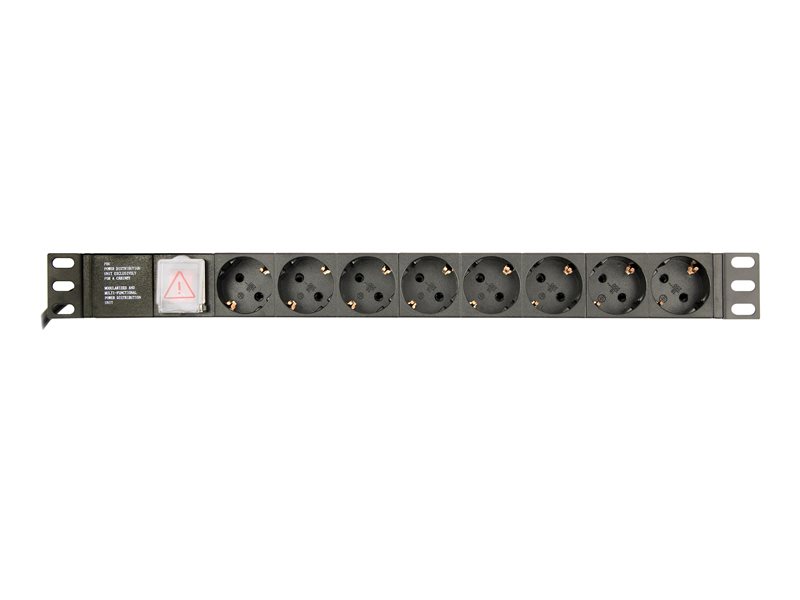 GEMBIRD PDU 8x Schuko 1U 10A 3m C14 Plug — pilt 5