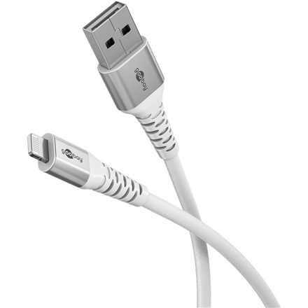 Goobay Lightning USB-A Supersoft Textile Cable with Metal Plugs 74512