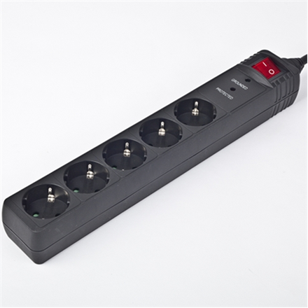 EnerGenie | Surge Protector SPG5-C-15/ 4.5 m/ 5 Sockets/ Black