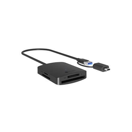 Raidsonic 4-in-1 Card Reader with USB 3.2 Gen 1 Type-A + Type-C | IB-CR302-CU3